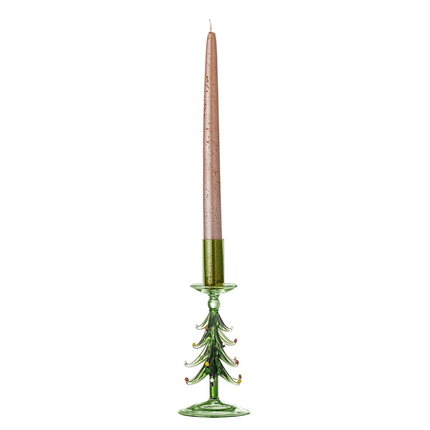 Bloomingville Brant Candlestick, Grün, Glas