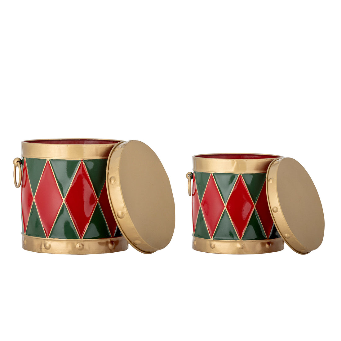 Bloomingville Yuri Box mit Deckel, Rot, Metall