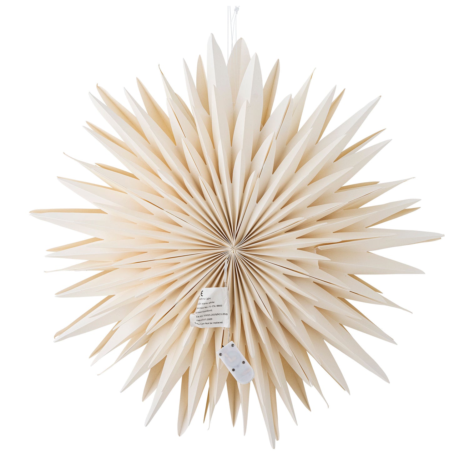Bloomingville Elijas Stern mit Licht, Weiß, FSC® -Mix, Papier