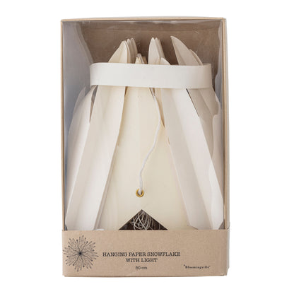 Bloomingville Elijas Stern mit Licht, Weiß, FSC® -Mix, Papier