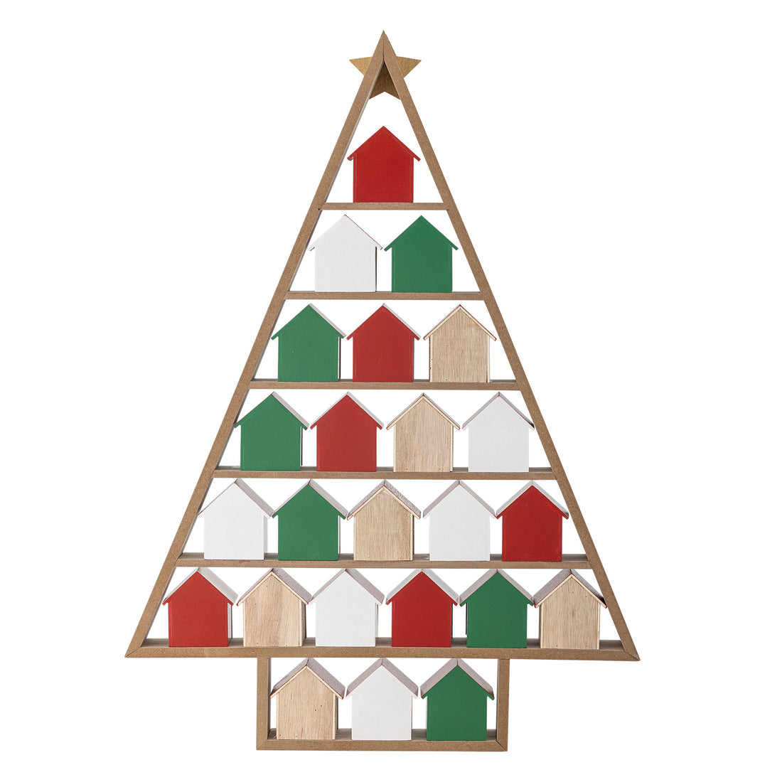 Bloomingville Calvin Kalender, Rot, MDF