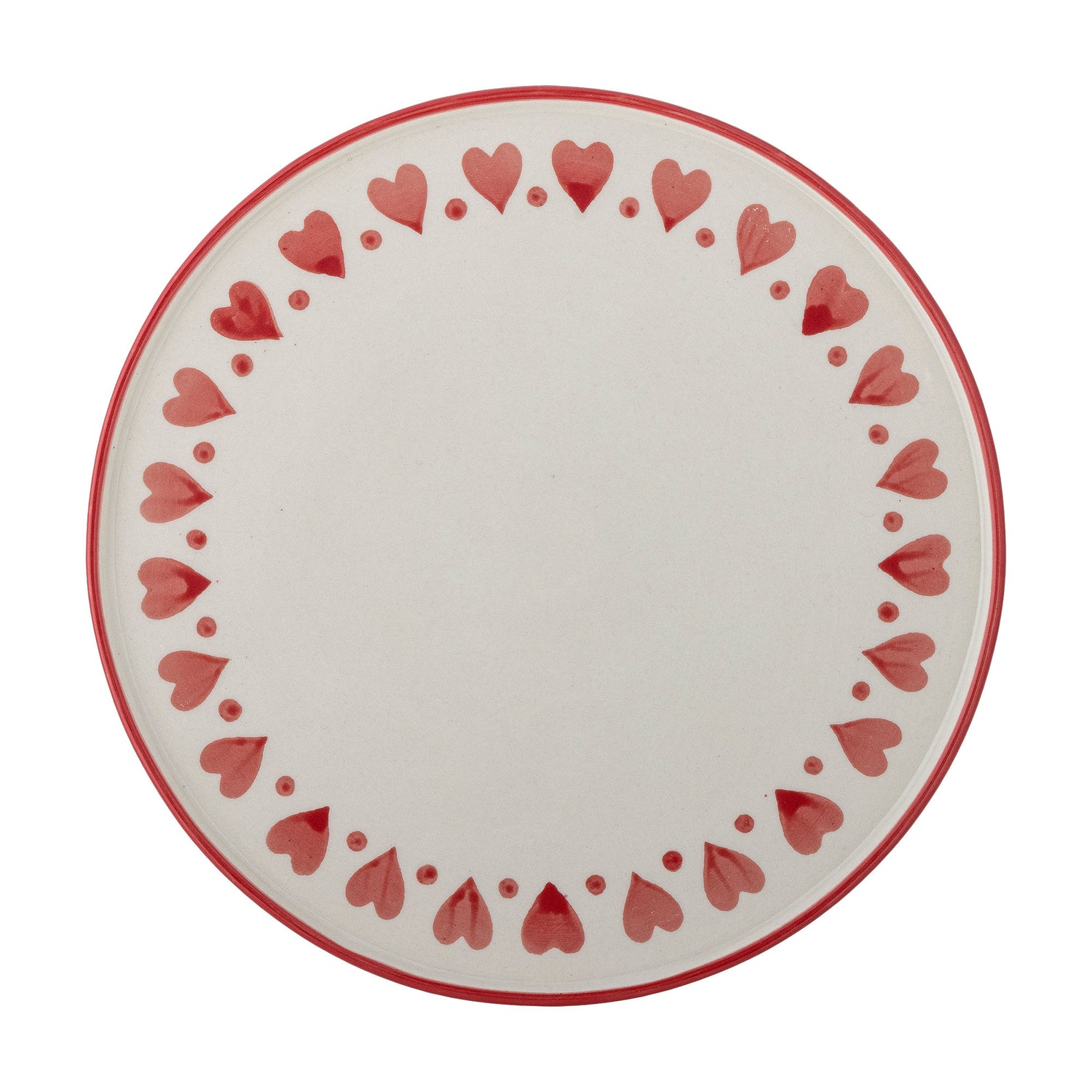 Bloomingville Jolly Cake Dish, rot, Steinzeug