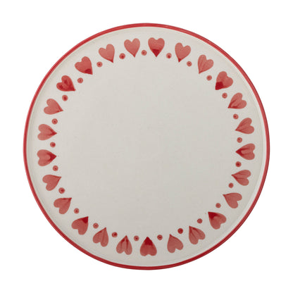 Bloomingville Jolly Cake Dish, rot, Steinzeug