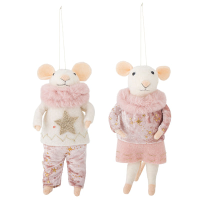 Bloomingville Peo Ornament, Rosa, Wolle