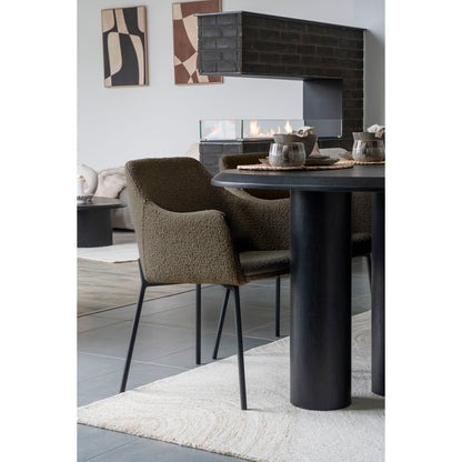 Melilla Esstischstuhl - Esstischstuhl, Bouclé, Brown, Black Ben HN1064