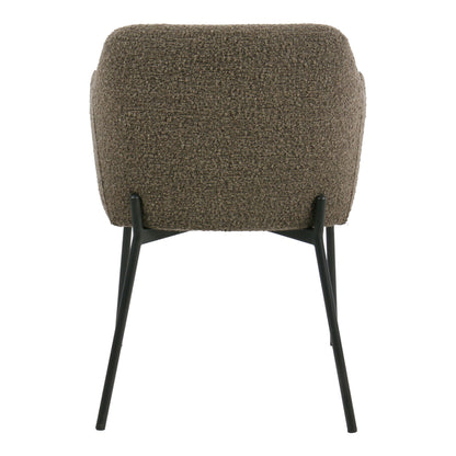Melilla Esstischstuhl - Esstischstuhl, Bouclé, Brown, Black Ben HN1064