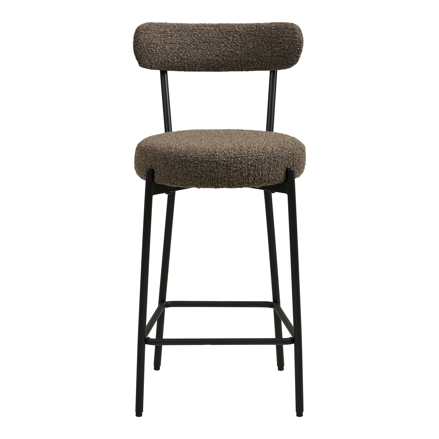 Badalona Counterstuhl - Counterstuhl, Bouklé, Brown, schwarze Beine HN1064