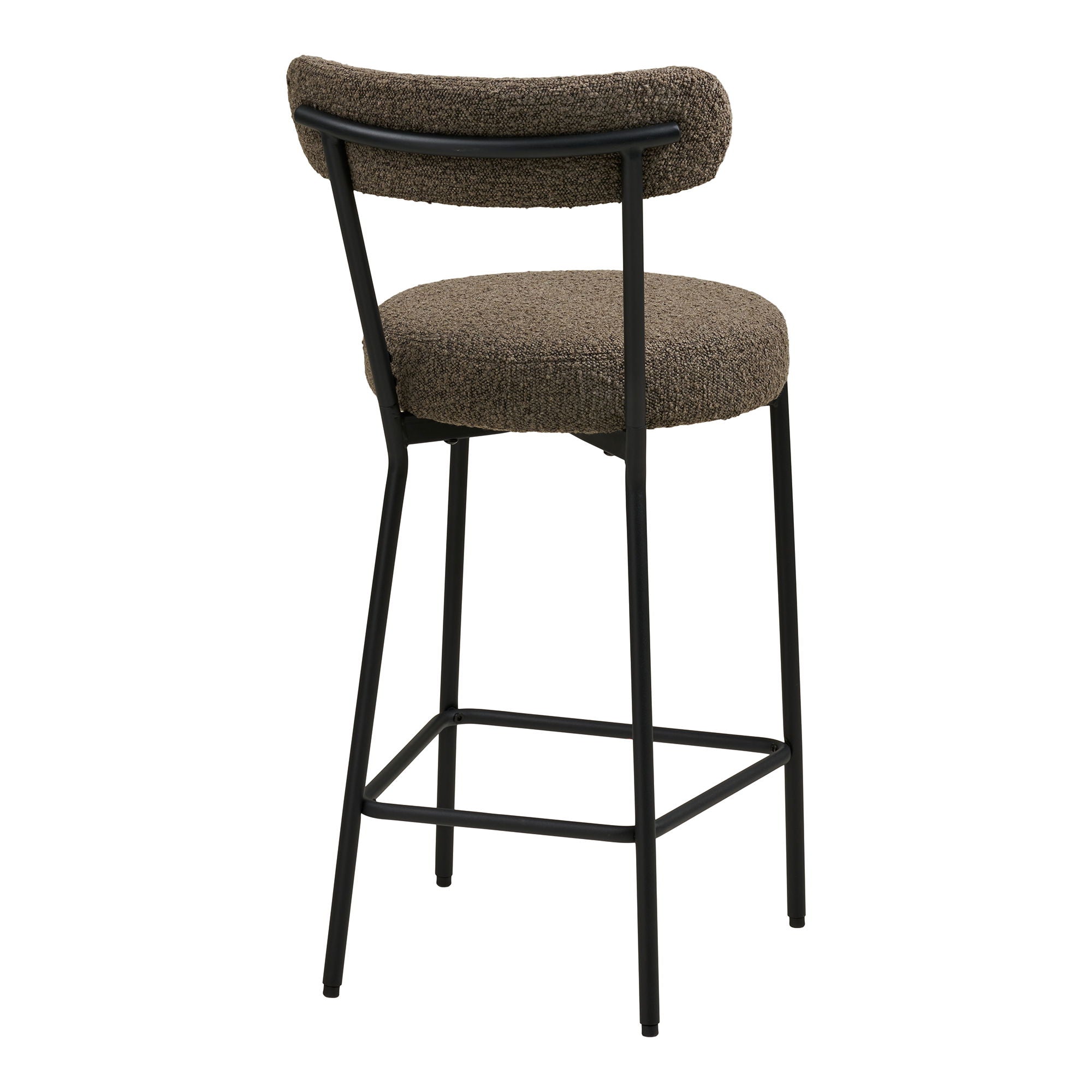 Badalona Counterstuhl - Counterstuhl, Bouklé, Brown, schwarze Beine HN1064