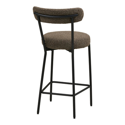 Badalona Counterstuhl - Counterstuhl, Bouklé, Brown, schwarze Beine HN1064