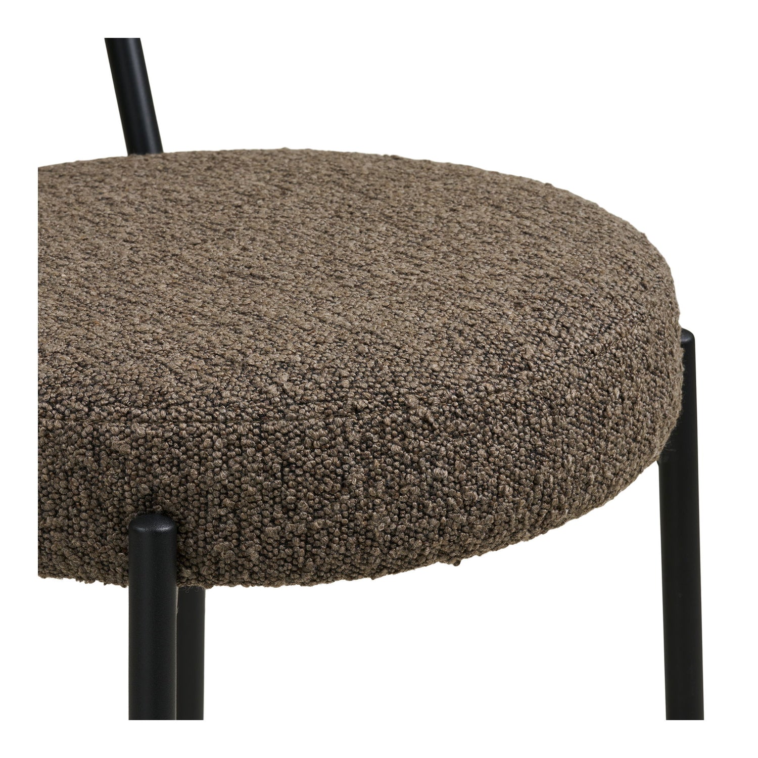 Badalona Counterstuhl - Counterstuhl, Bouklé, Brown, schwarze Beine HN1064