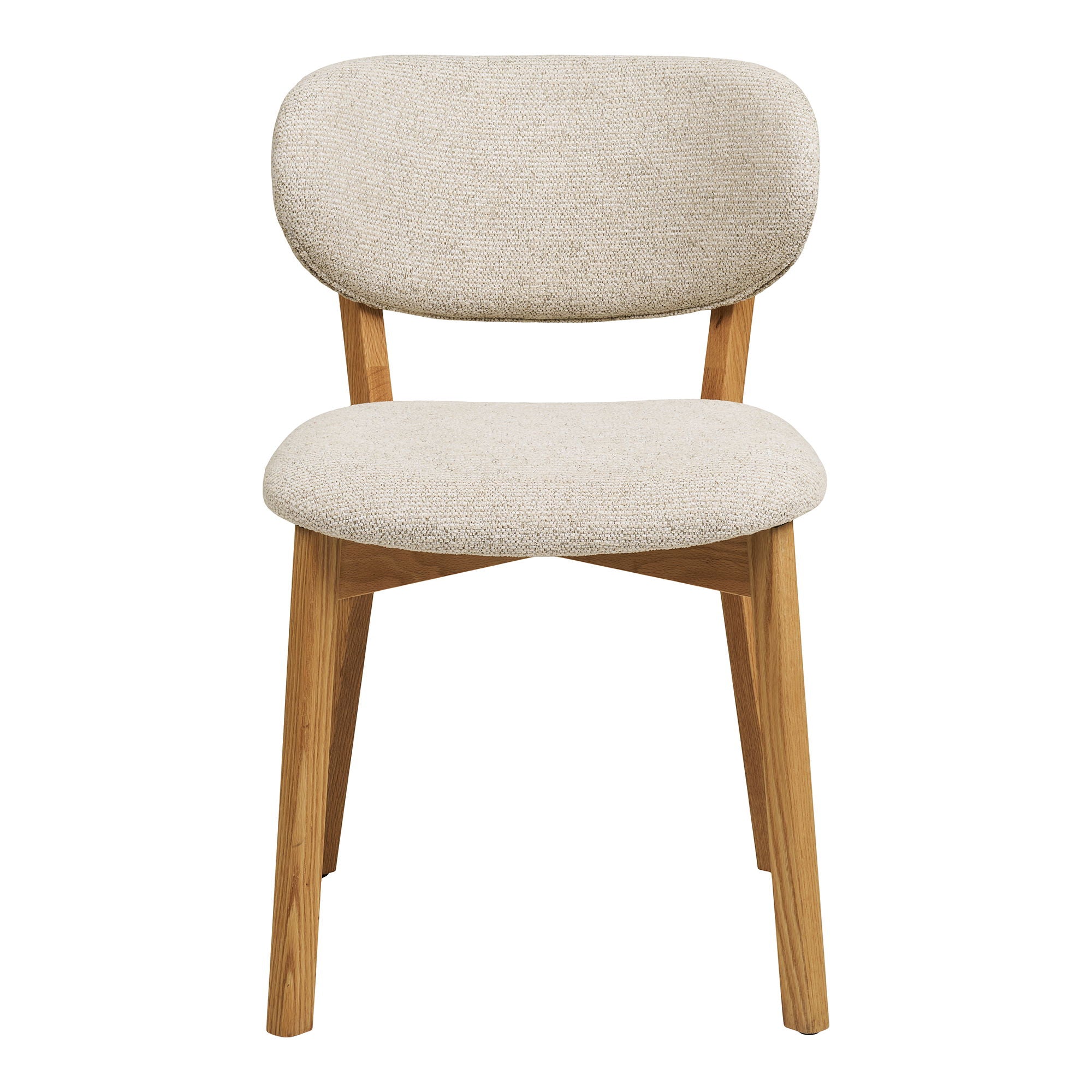 Dunkirk Esstischstuhl - Esstischstuhl, Eiche mit Stoffsitz, Beige HN1318