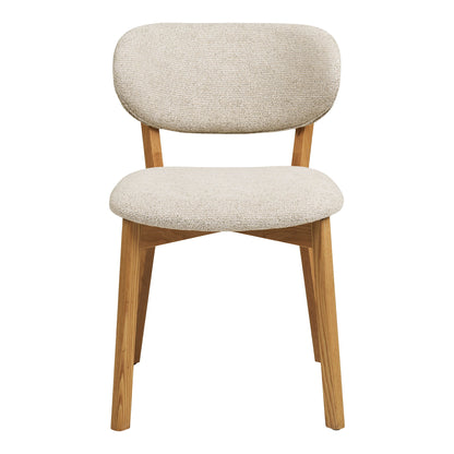 Dunkirk Esstischstuhl - Esstischstuhl, Eiche mit Stoffsitz, Beige HN1318