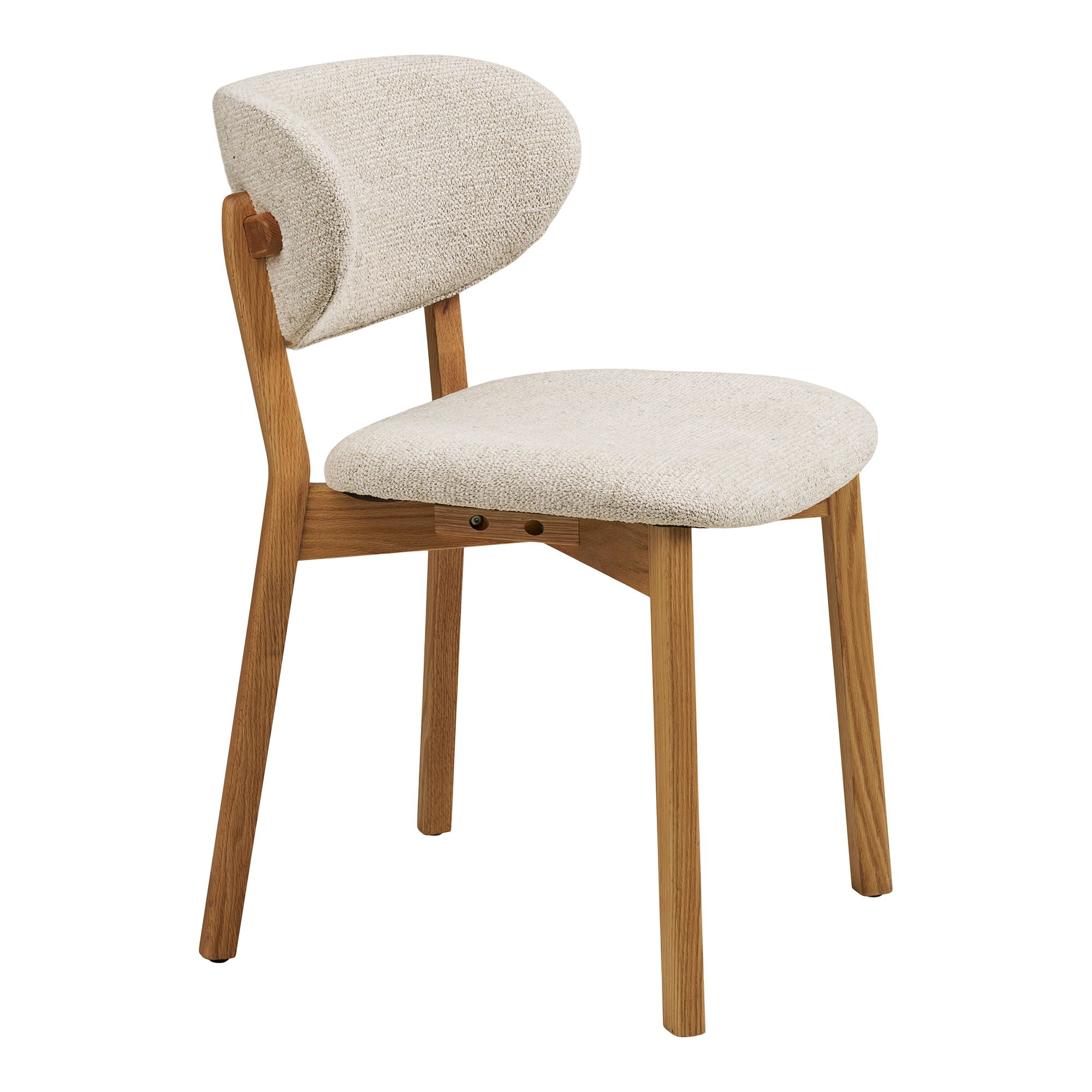 Dunkirk Esstischstuhl - Esstischstuhl, Eiche mit Stoffsitz, Beige HN1318