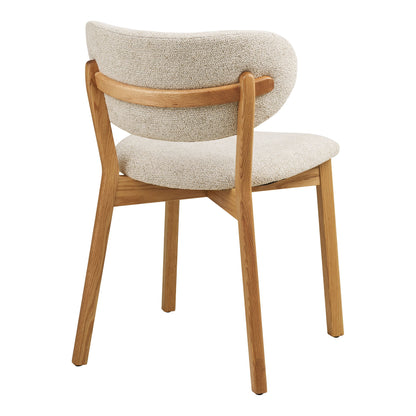 Dunkirk Esstischstuhl - Esstischstuhl, Eiche mit Stoffsitz, Beige HN1318