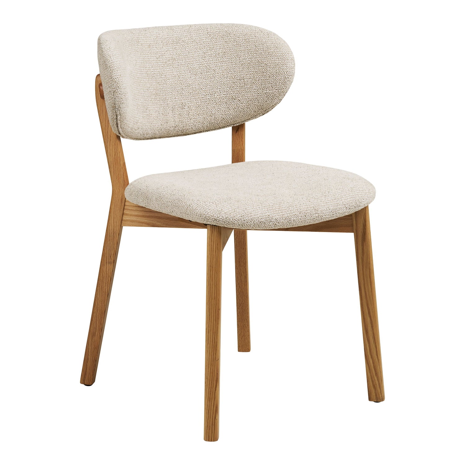 Dunkirk Esstischstuhl - Esstischstuhl, Eiche mit Stoffsitz, Beige HN1318