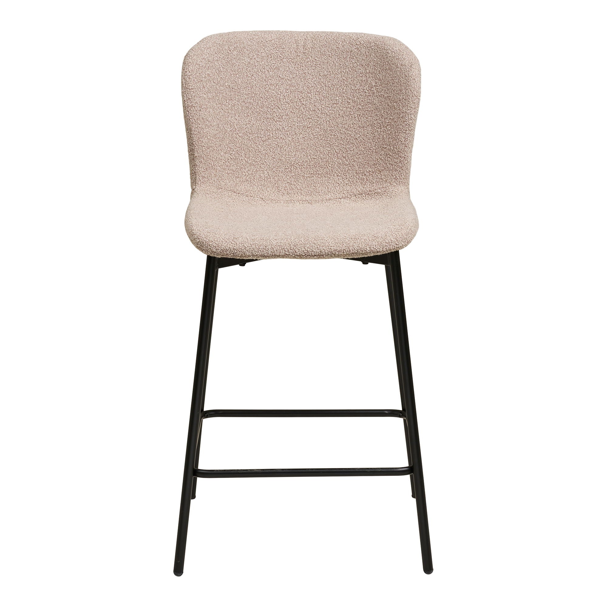 Maceda Counterstuhl - Theaterstuhl, Bouklé, Beige, schwarze Beine HN1239