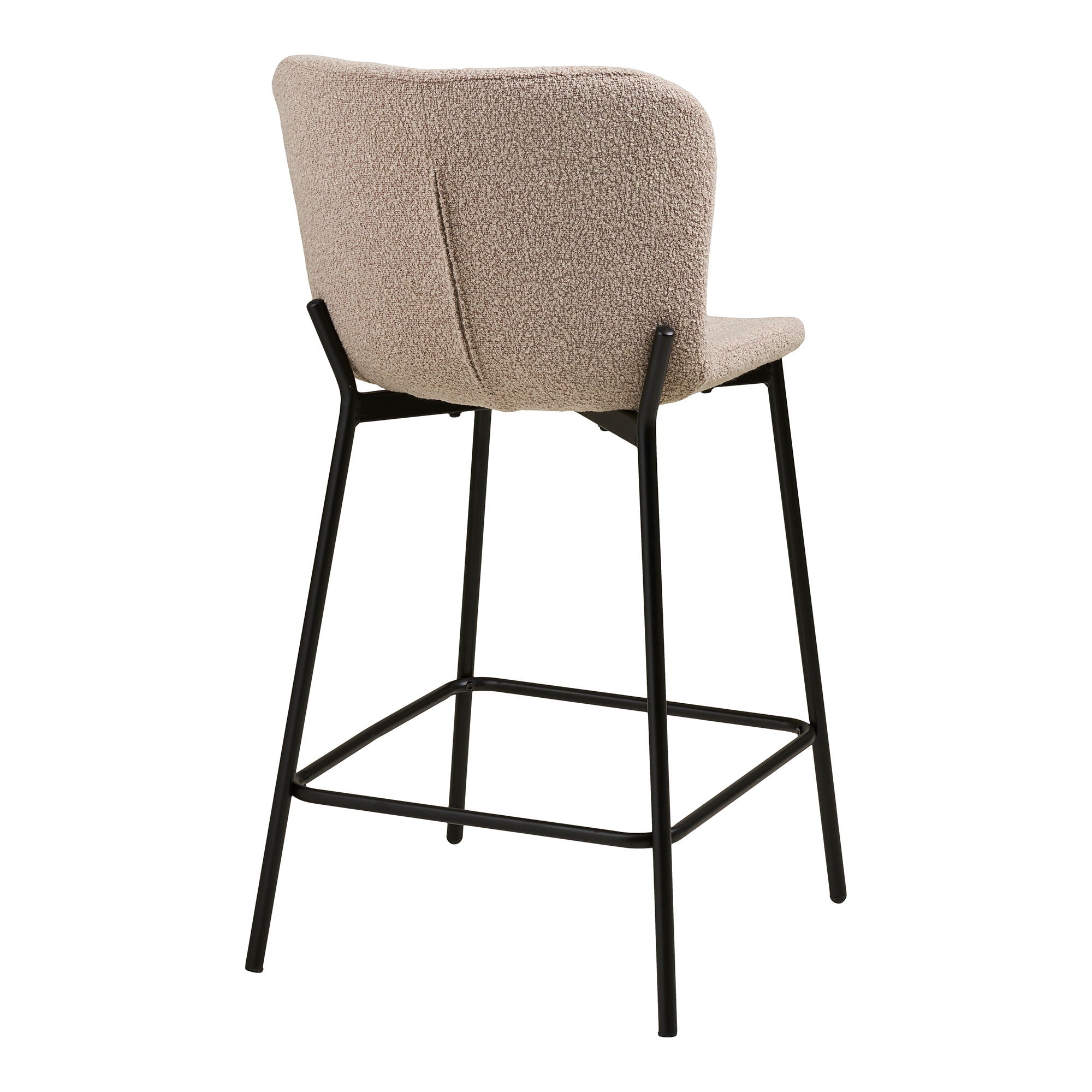 Maceda Counterstuhl - Theaterstuhl, Bouklé, Beige, schwarze Beine HN1239