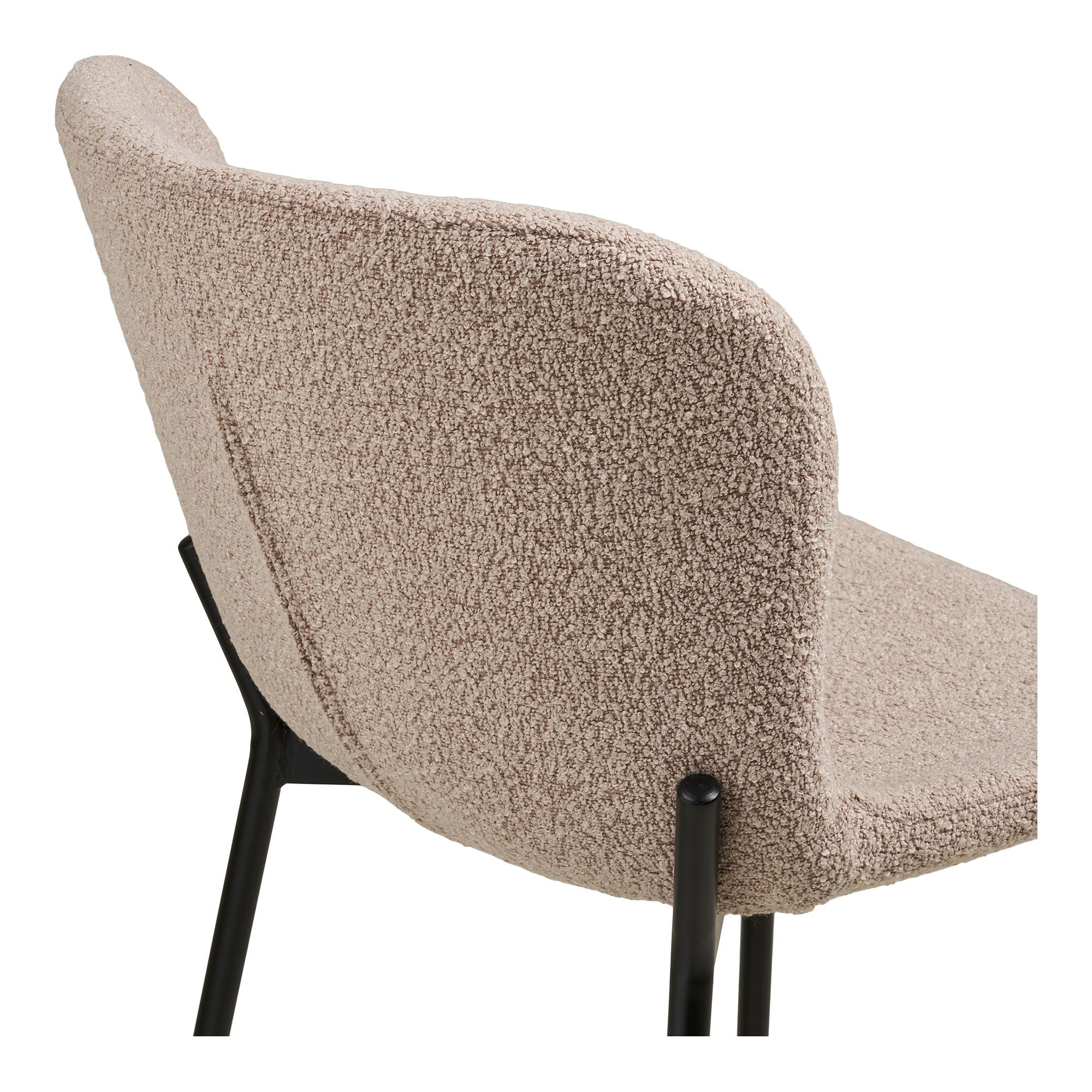 Maceda Counterstuhl - Theaterstuhl, Bouklé, Beige, schwarze Beine HN1239