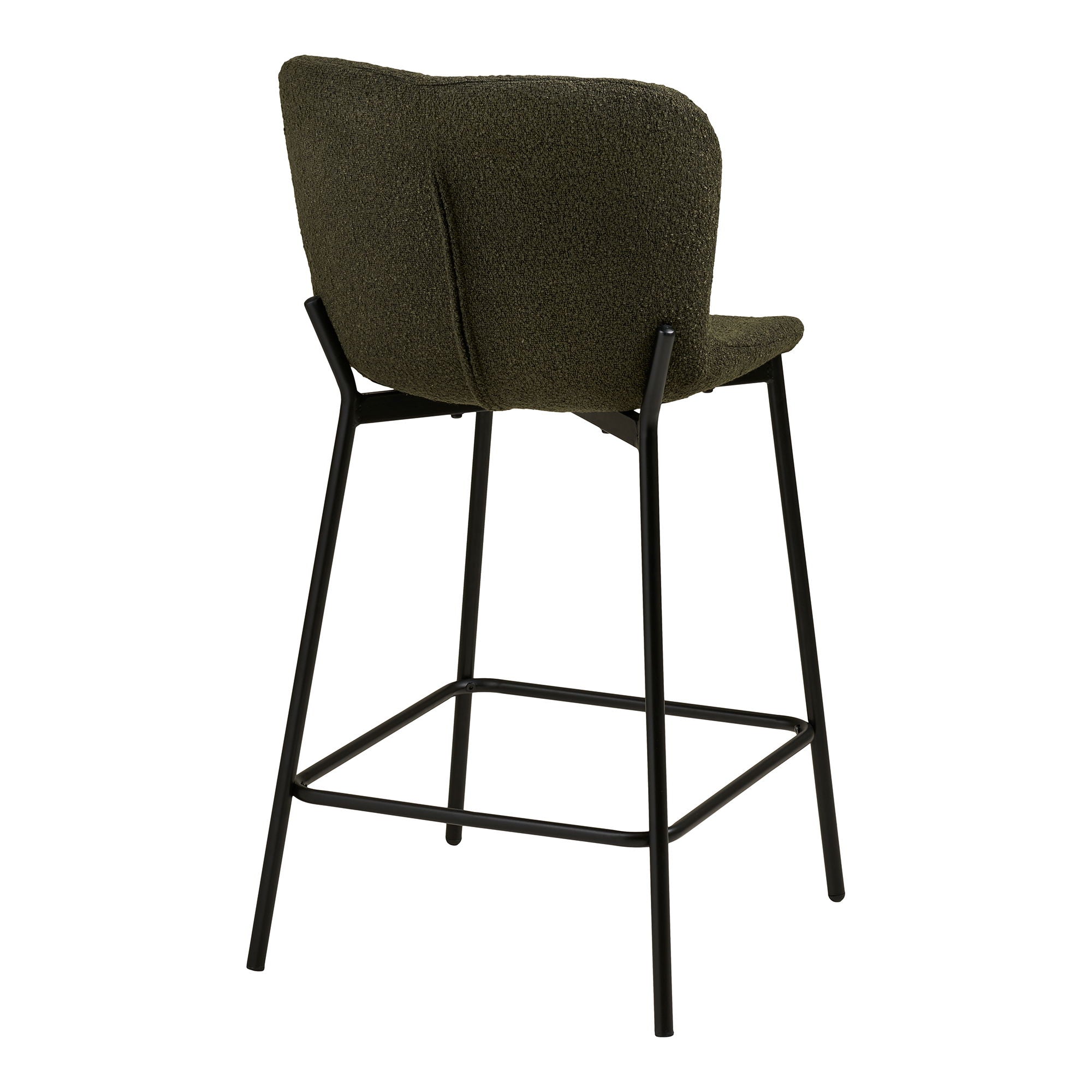 Maceda Counterstuhl - Counterstuhl, Bouklé, Grün, schwarze Beine HN1241