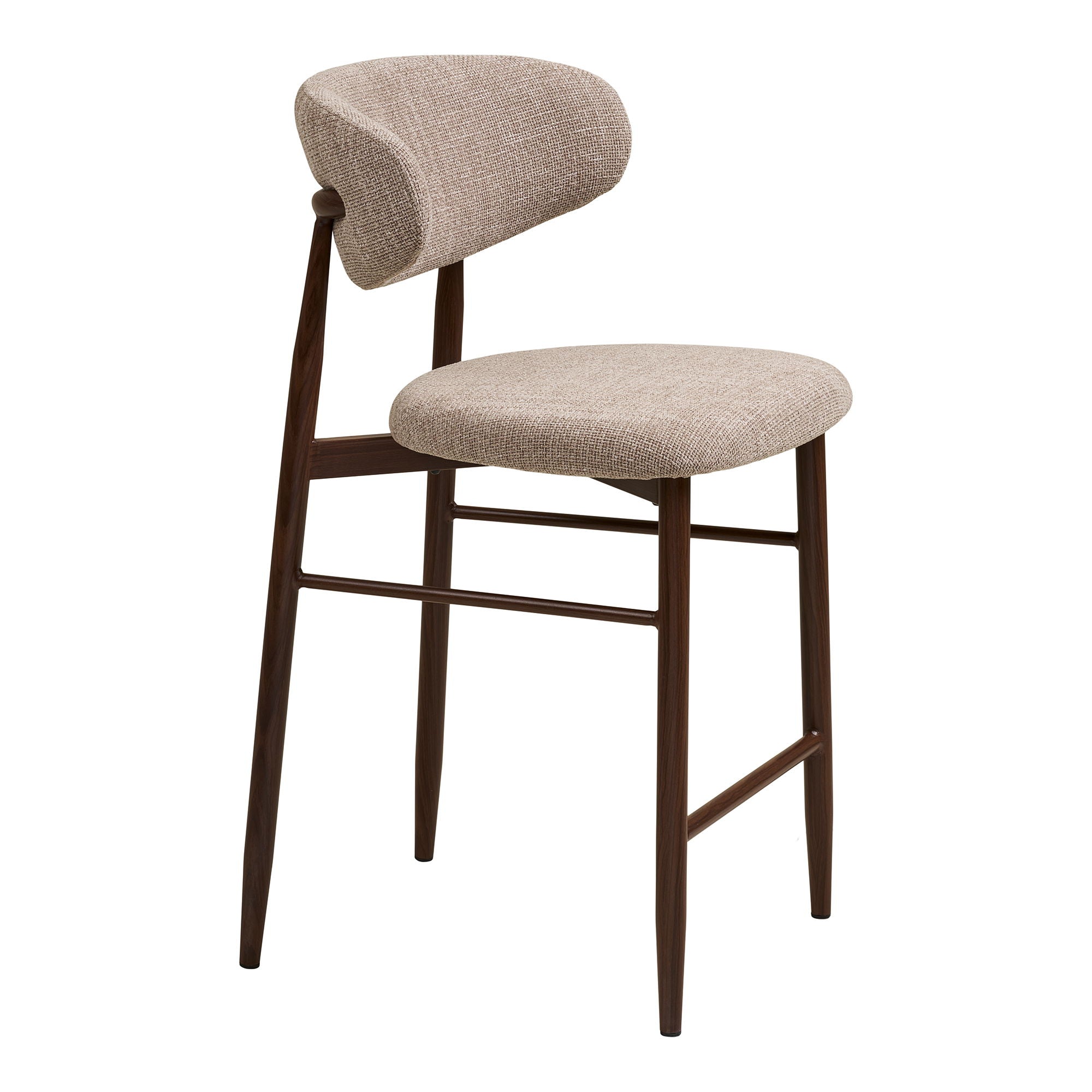 Levanto Counter Chair – Thekenstuhl, Sand, Beine in Holzoptik, Walnuss HN1302