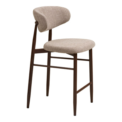 Levanto Counter Chair – Thekenstuhl, Sand, Beine in Holzoptik, Walnuss HN1302