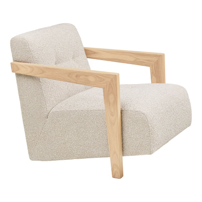 Caracas Lounge Stuhl - Lounge Stuhl mit Armlehnen, Eiche, Beige HN1321