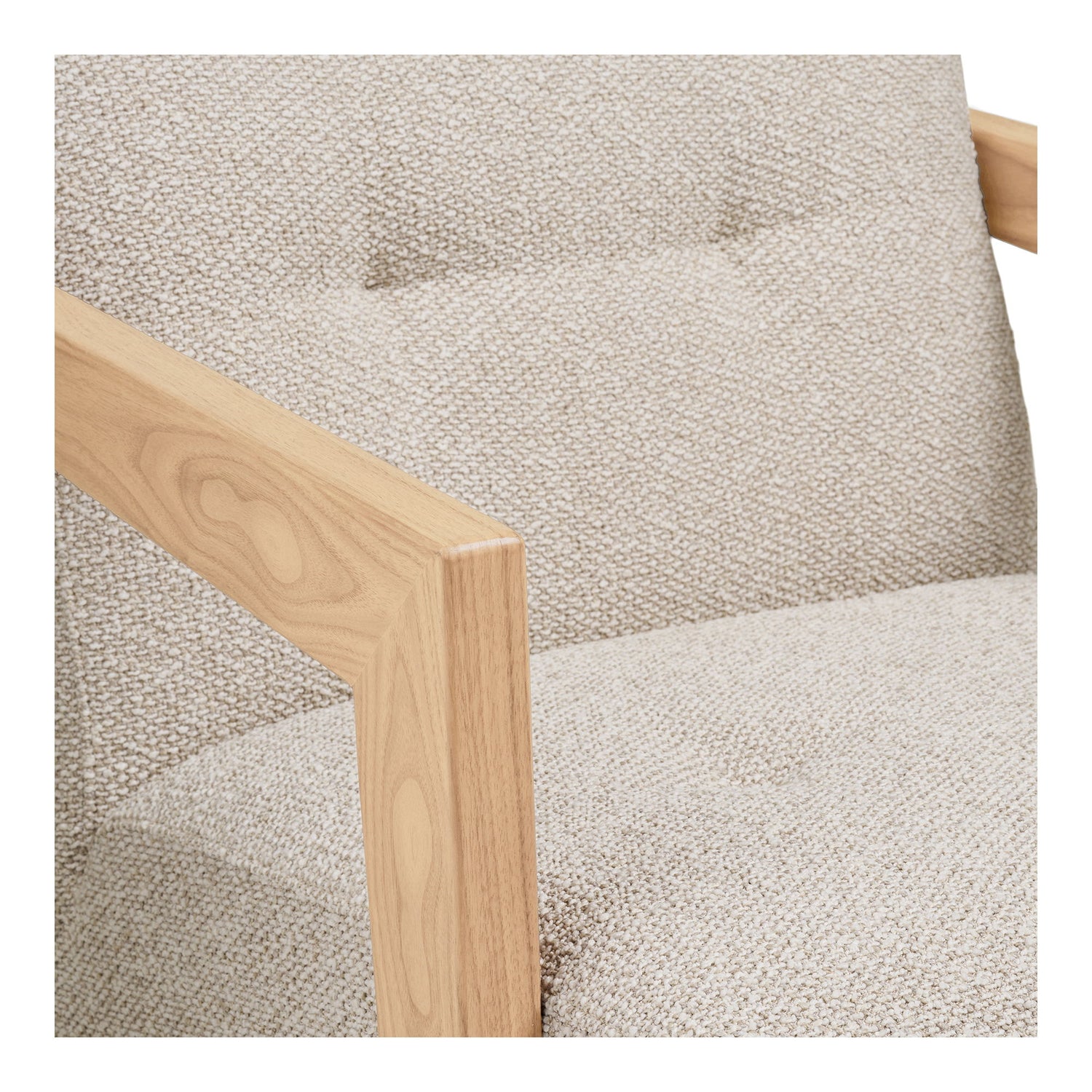 Caracas Lounge Stuhl - Lounge Stuhl mit Armlehnen, Eiche, Beige HN1321