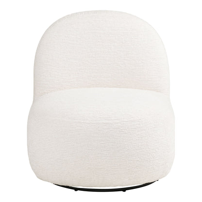 Milo Lounge Stuhl - Lounge Stuhl mit Drehfunktion, aus weißem HN1081