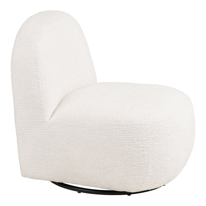 Milo Lounge Stuhl - Lounge Stuhl mit Drehfunktion, aus weißem HN1081