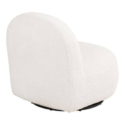 Milo Lounge Stuhl - Lounge Stuhl mit Drehfunktion, aus weißem HN1081