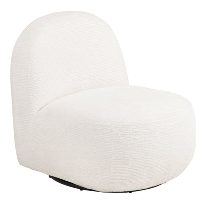 Milo Lounge Stuhl - Lounge Stuhl mit Drehfunktion, aus weißem HN1081