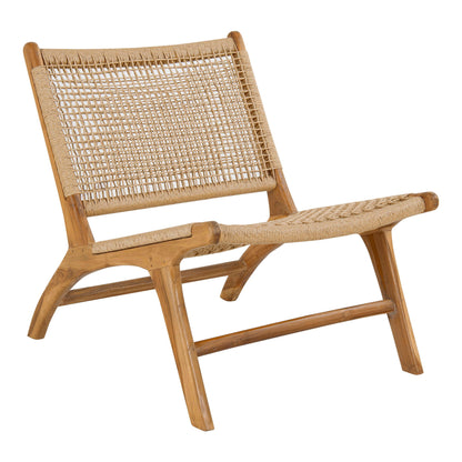 Derby -Set - Lounge Stuhl und Stuhl, Teaks/Pe Rattan, Nature