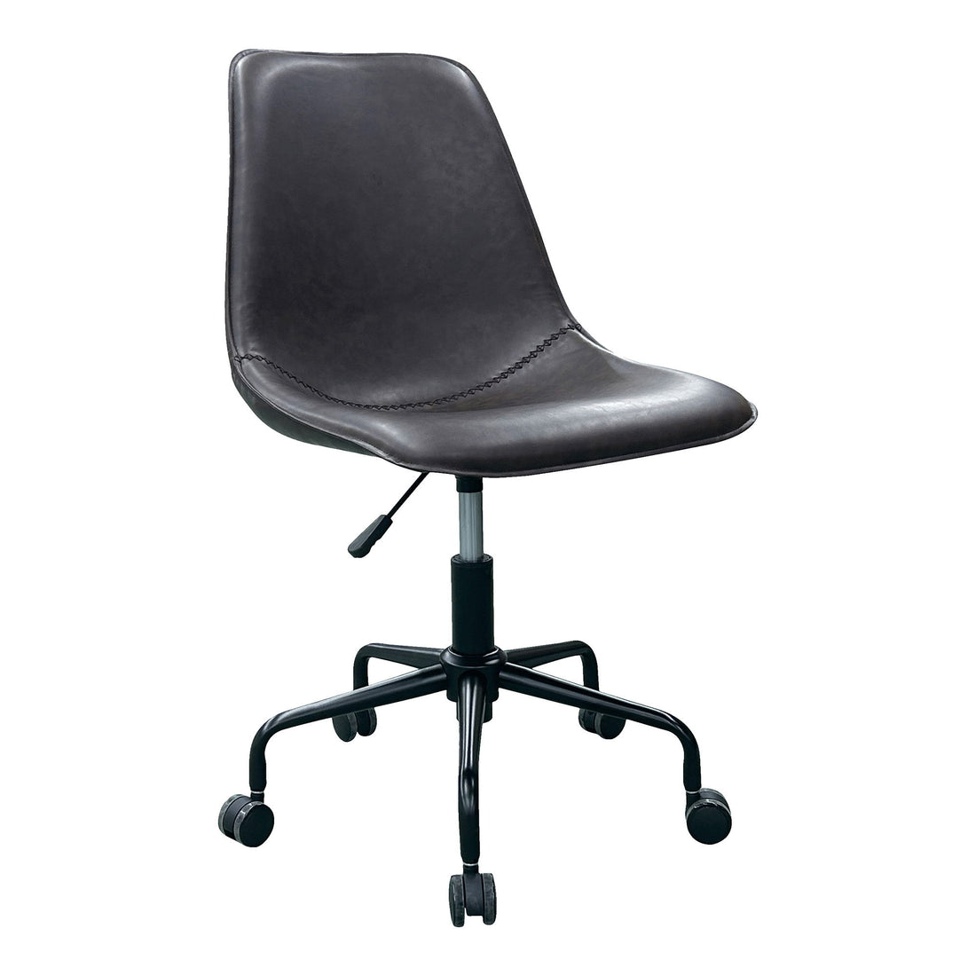 Bürostuhl, Schwenkfuß, Pu, dunkelbraun mit schwarzen Beinen, HN1227