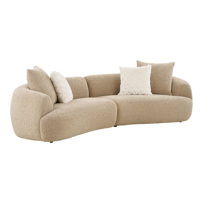 Dali Sofa - Sofa mit 4 Kissen, hellbraun