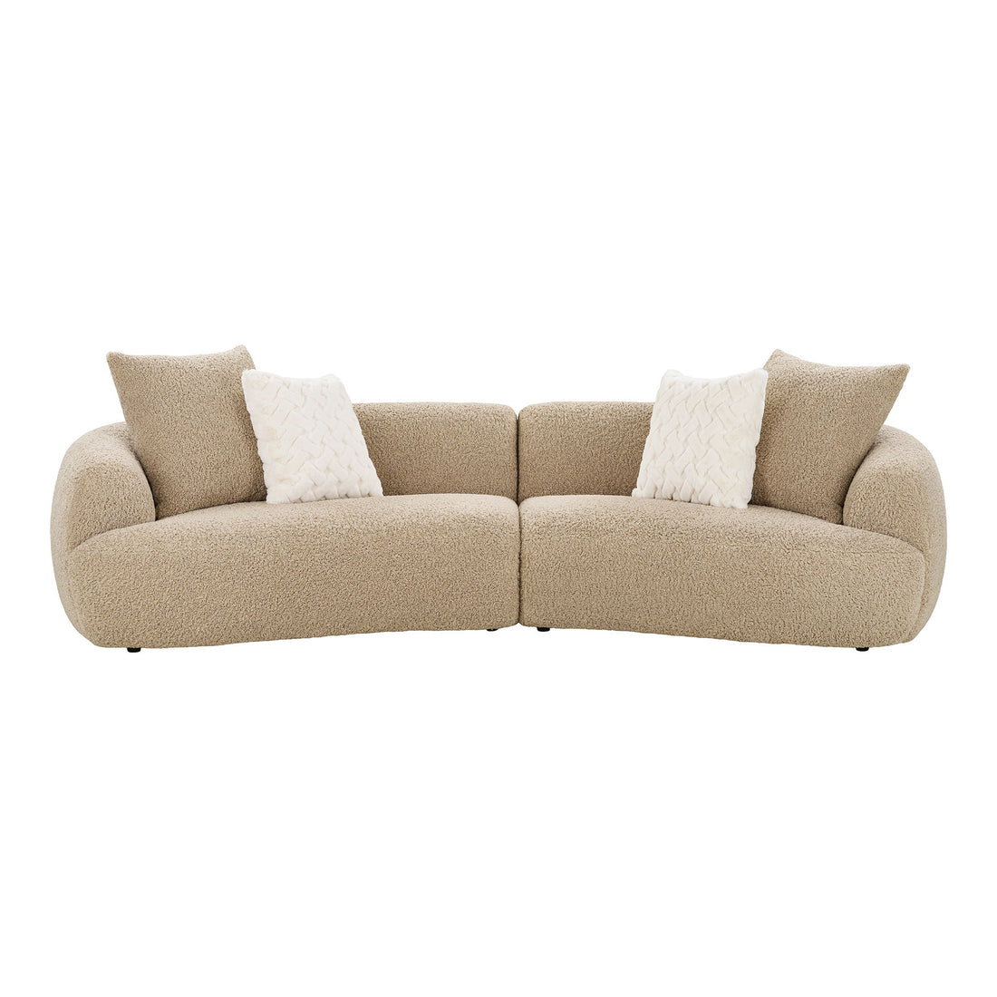 Dali Sofa - Sofa mit 4 Kissen, hellbraun