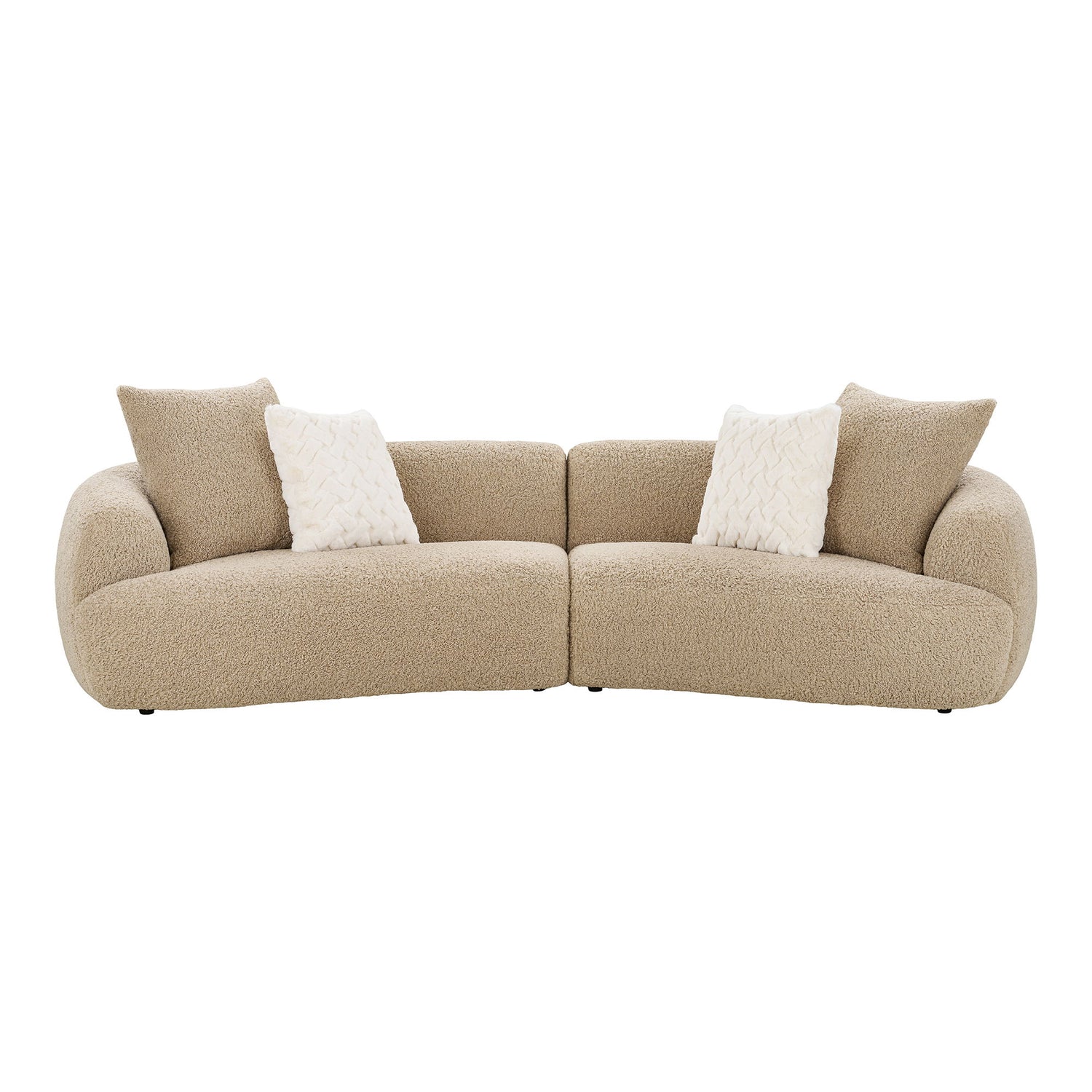 Dali Sofa - Sofa mit 4 Kissen, hellbraun