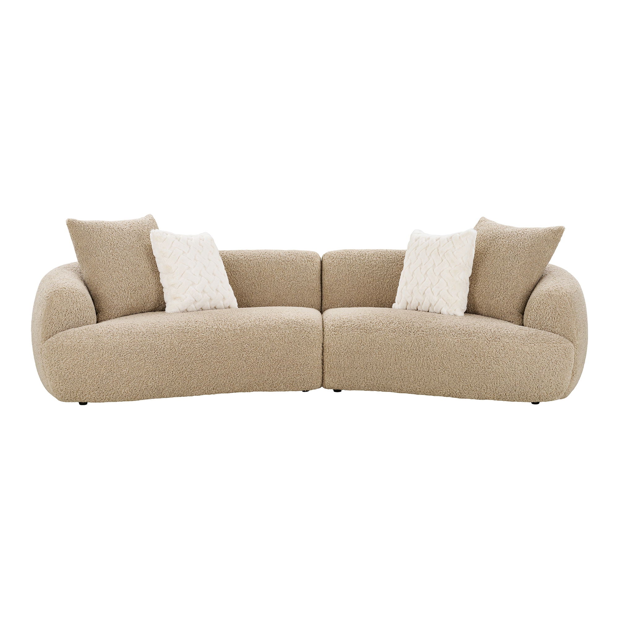 Dali Sofa - Sofa mit 4 Kissen, hellbraun