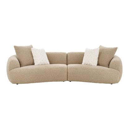 Dali Sofa - Sofa mit 4 Kissen, hellbraun