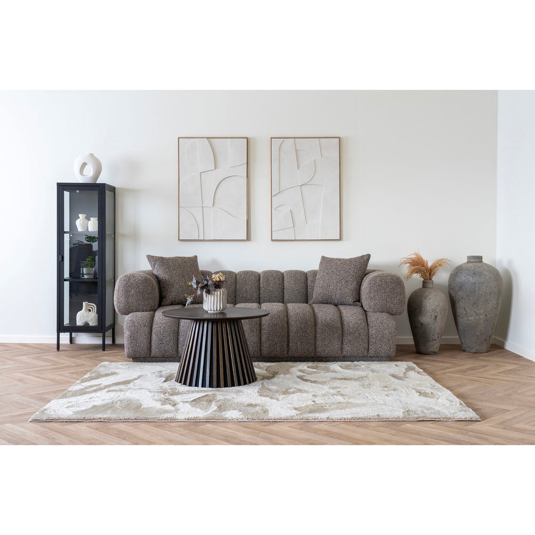 Aurora Sofa - Sofa mit 2 Kissen, braun
