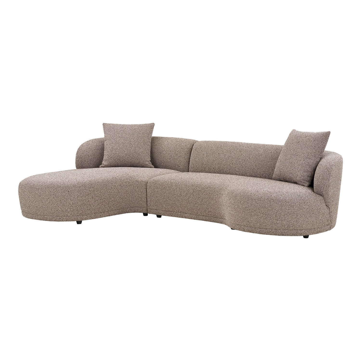 Kingston Lounge Sofa mit 2 Kissen, linksgerichtet, braun
