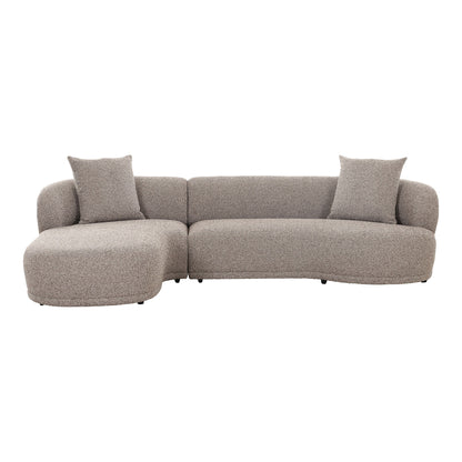 Kingston Lounge Sofa mit 2 Kissen, linksgerichtet, braun