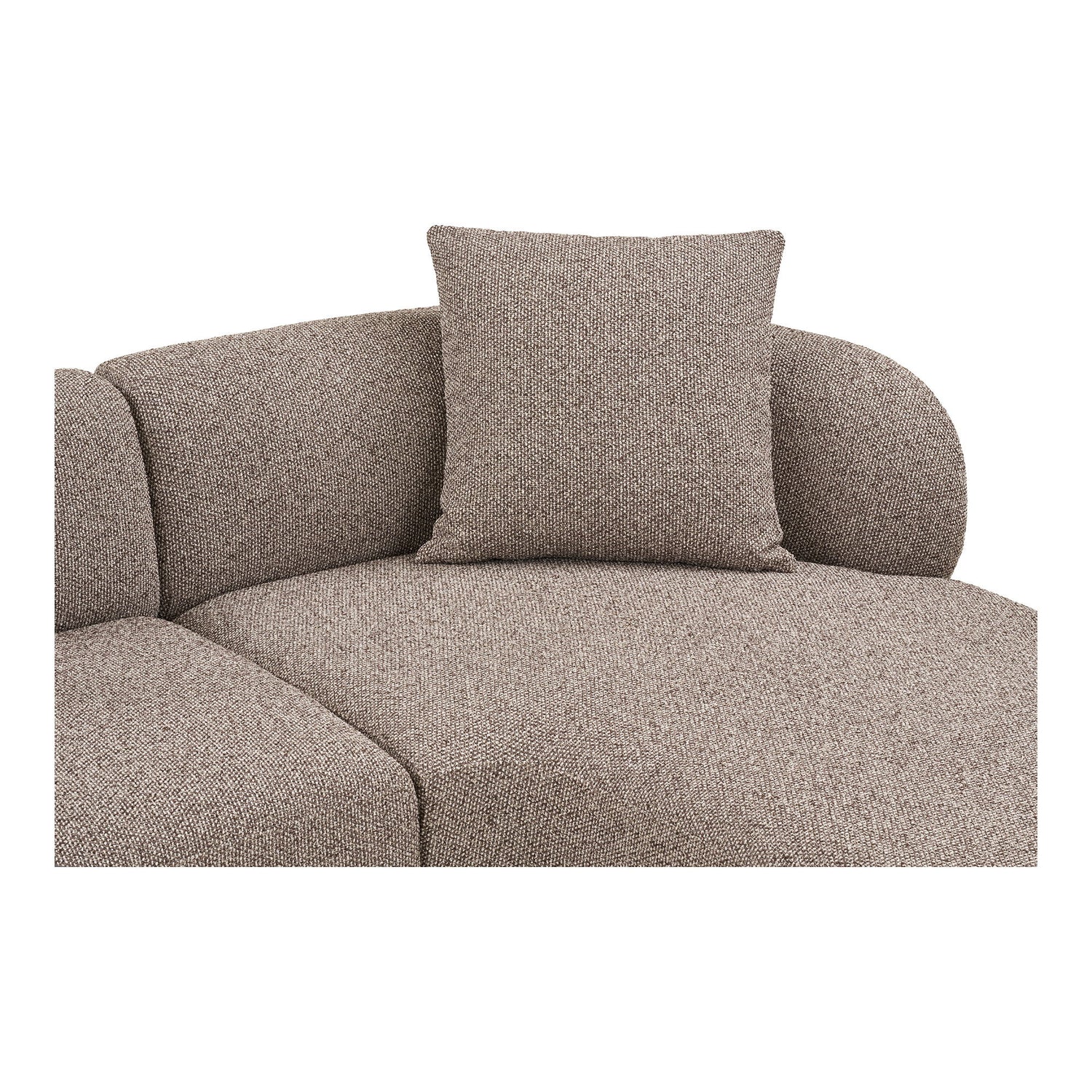 Kingston Lounge Sofa mit 2 Kissen, rechtsgerichtet, braun