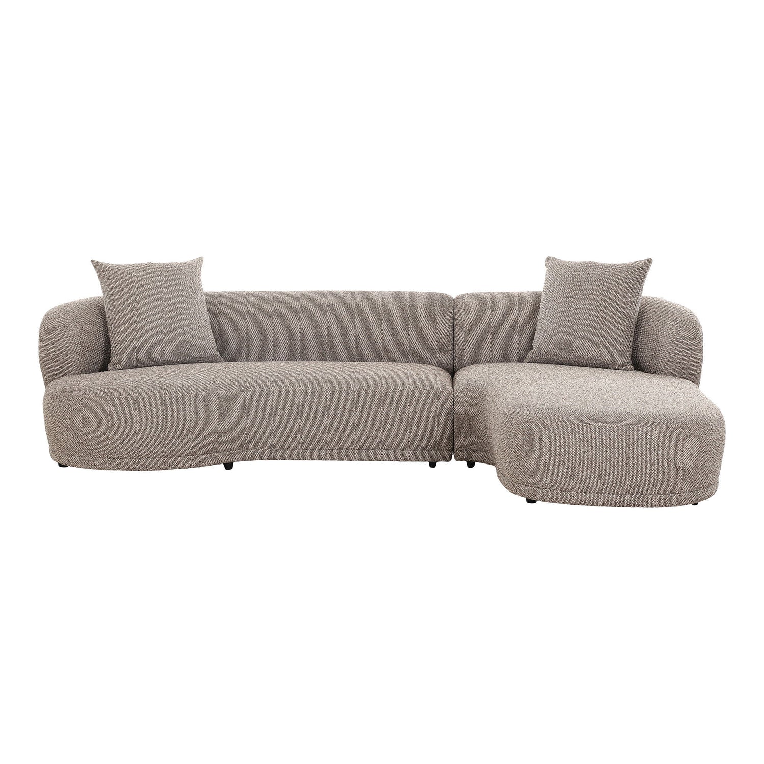 Sofa mit 2 Kissen, rechts -Wing, Braun, HN1299