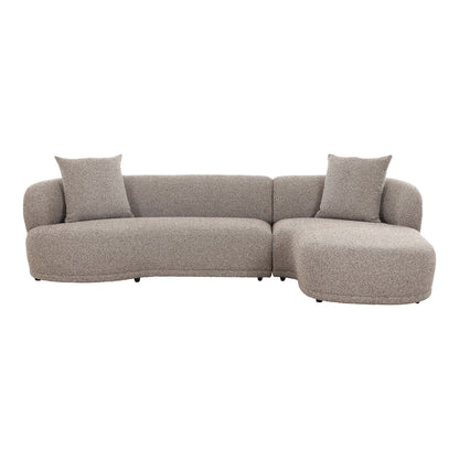 Kingston Lounge Sofa mit 2 Kissen, rechtsgerichtet, braun