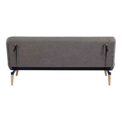 Schwanensofa Bett - Sofa Bett, braun, Naturbein HN1080