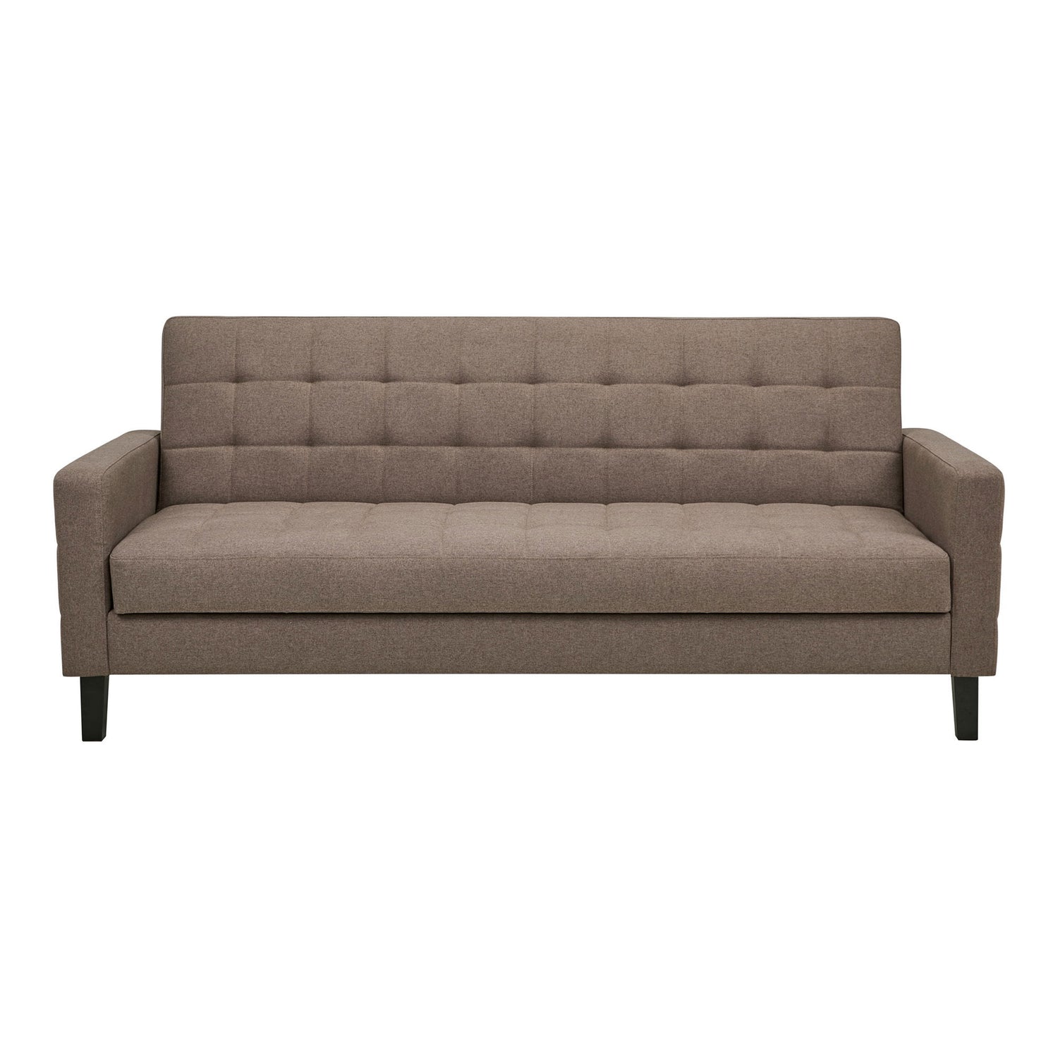 Milton Sofa Bett - Sofa Bett mit Lagerung, braune, schwarze Beine HN1089