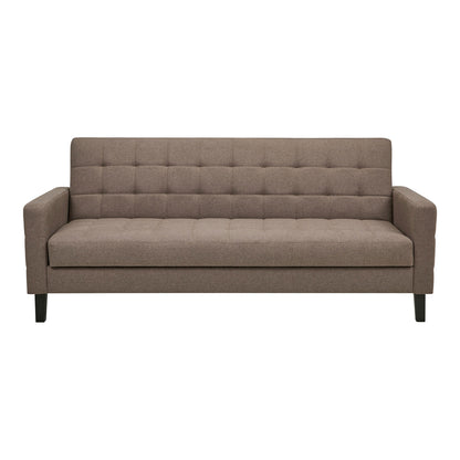 Milton Sofa Bett - Sofa Bett mit Lagerung, braune, schwarze Beine HN1089