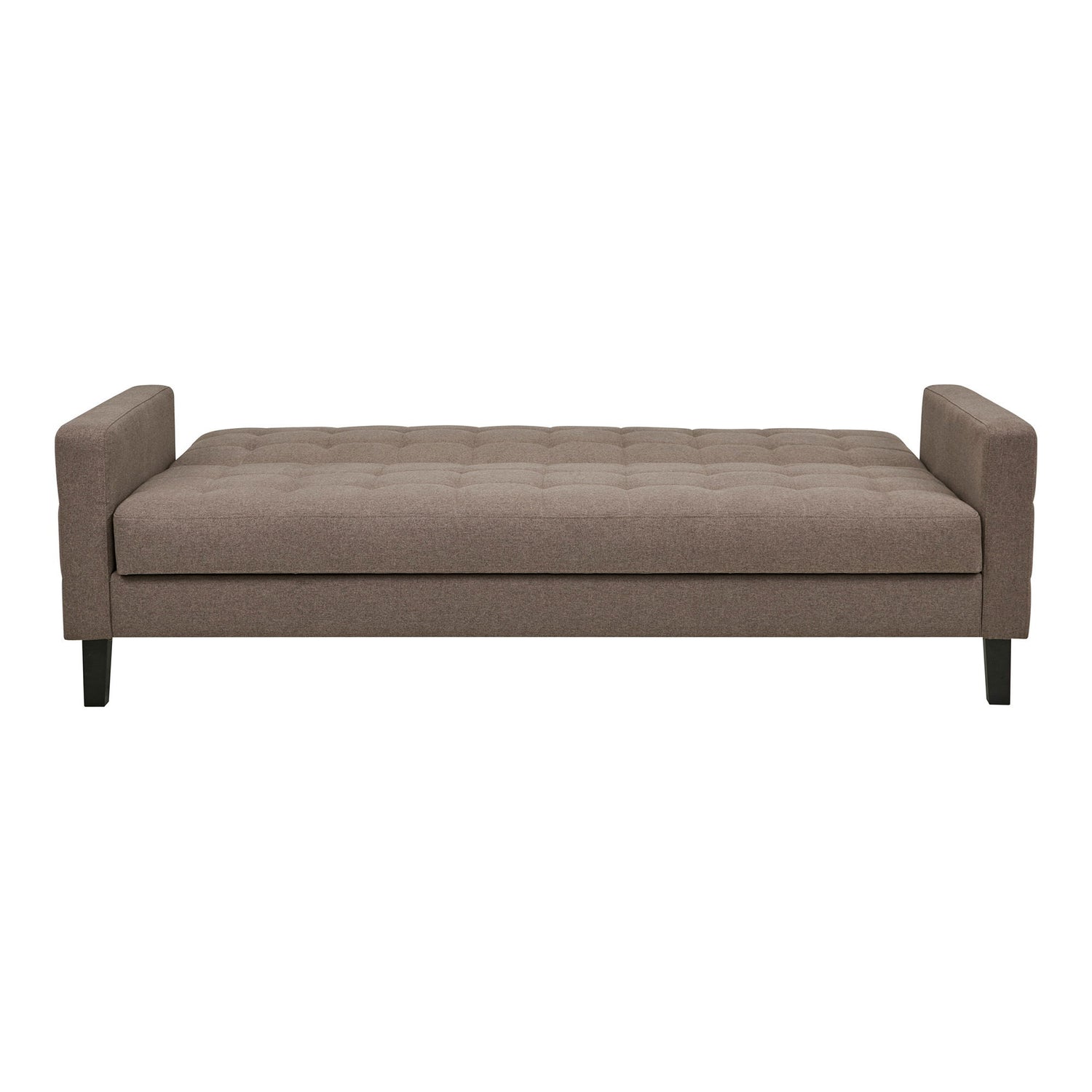 Milton Sofa Bett - Sofa Bett mit Lagerung, braune, schwarze Beine HN1089