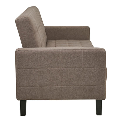 Milton Sofa Bett - Sofa Bett mit Lagerung, braune, schwarze Beine HN1089