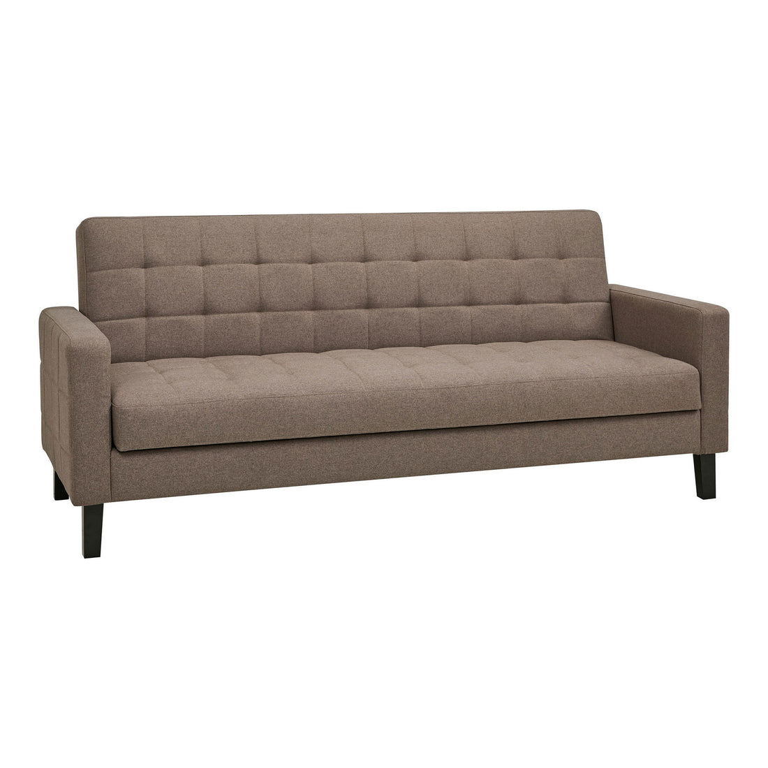 Milton Sofa Bett - Sofa Bett mit Lagerung, braune, schwarze Beine HN1089